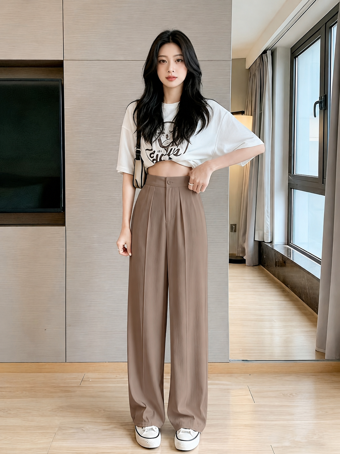 Super Soft Korean wide leg trouser